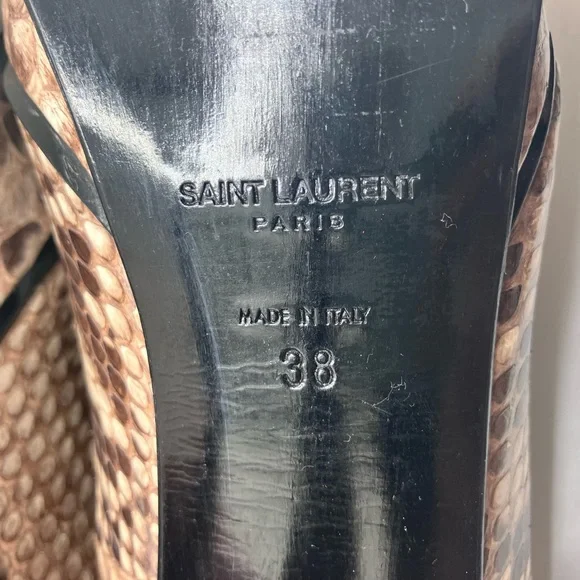 YSL Python Skin Platform Stiletto Heels EU 38 US 8 - Picture 11 of 11
